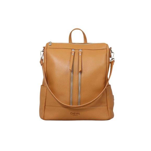 Alya Backpack, Leather  (Camel)🤟 - Picture 1 of 5
